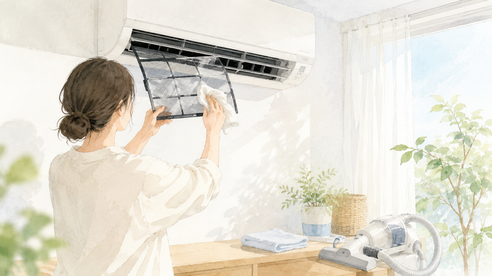 エアコン掃除で無理なくできる範囲を確認する