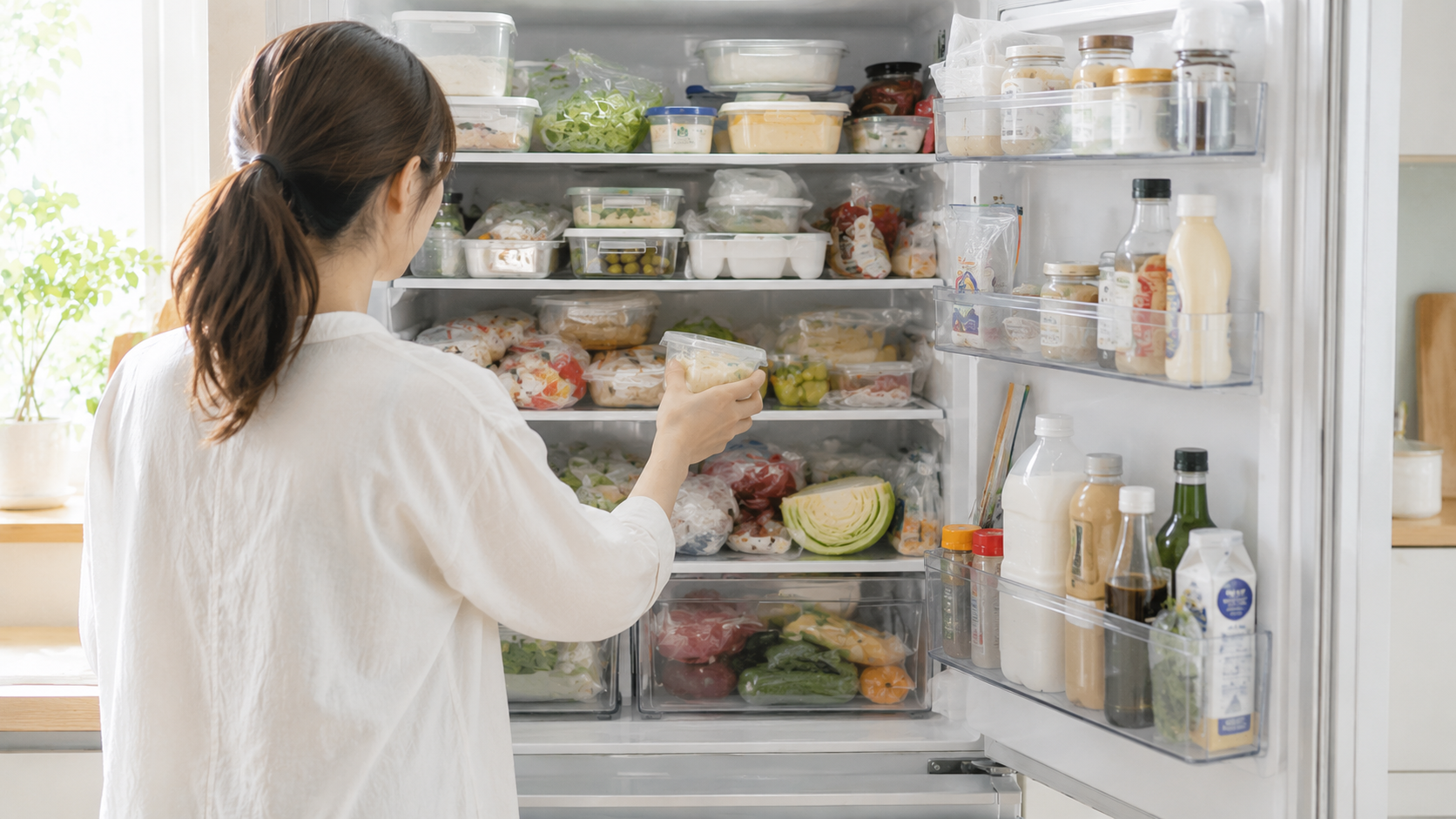 食品の定位置を決めて冷蔵庫を使いやすくする