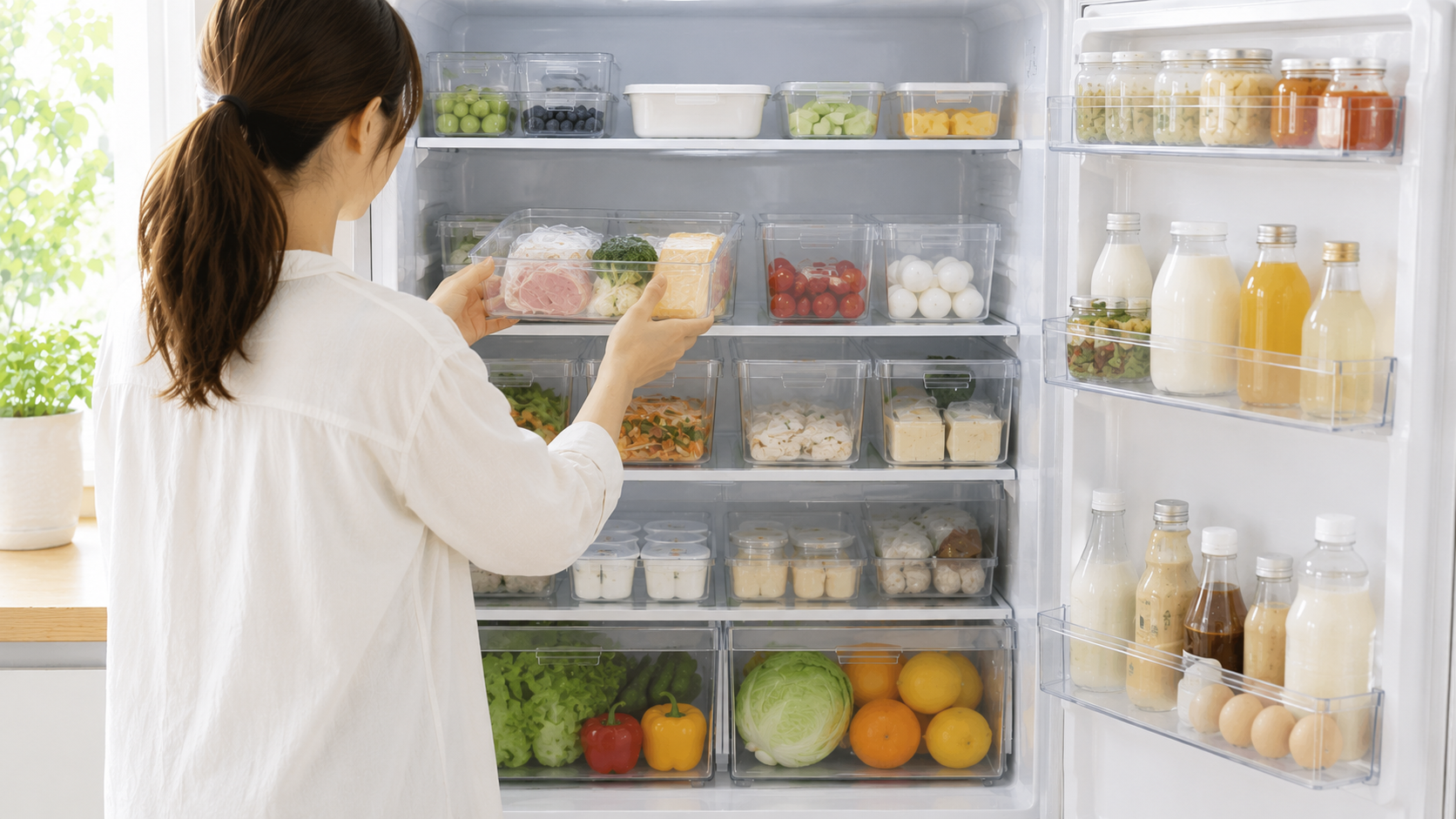 賞味期限が近い食品を手前に置く