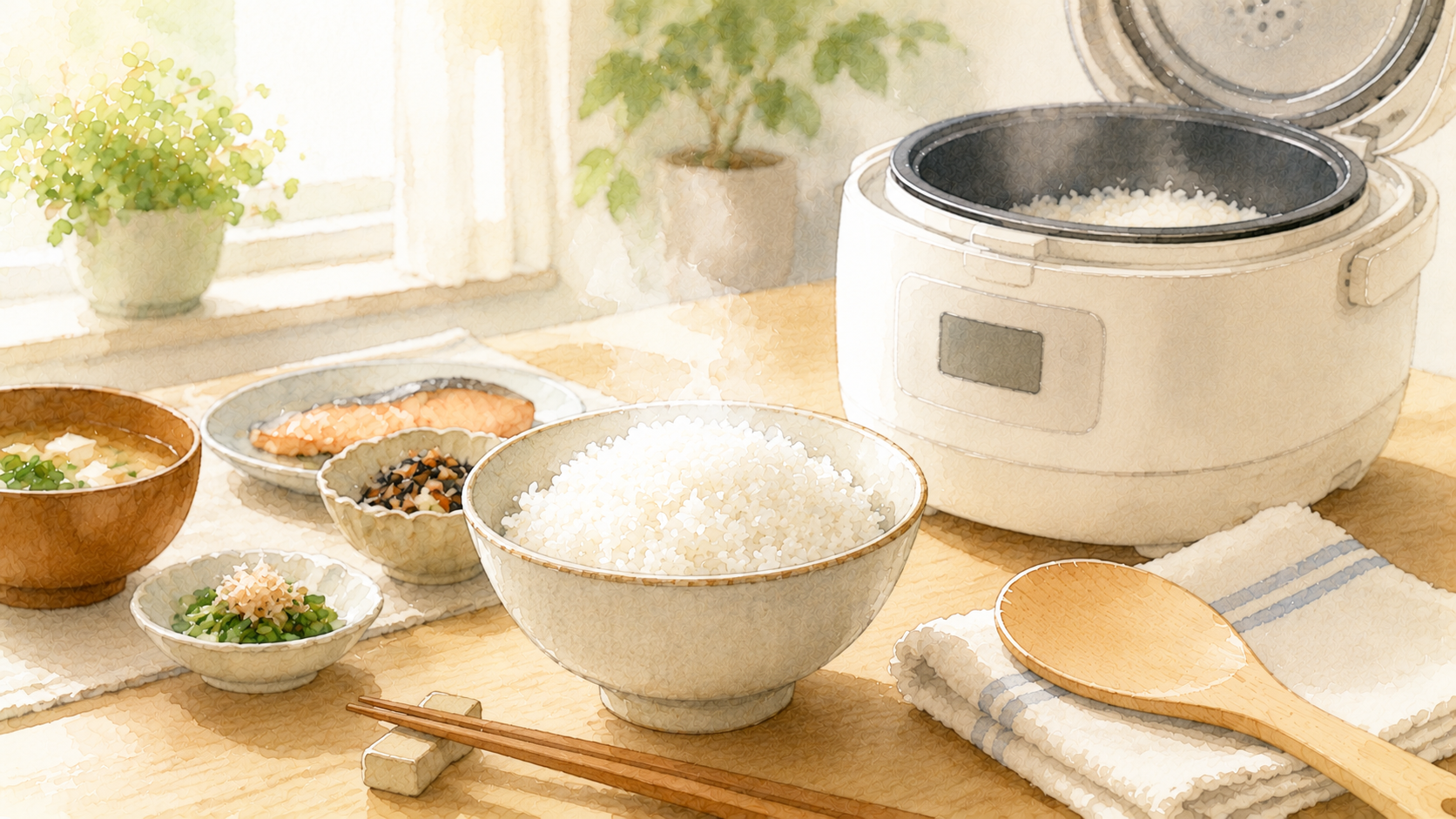 家庭に合うご飯の炊き方を続ける