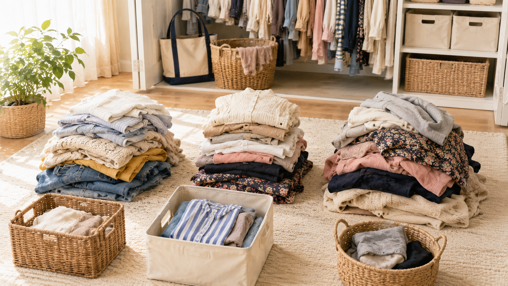 よく着る服を取り出しやすく収納する
