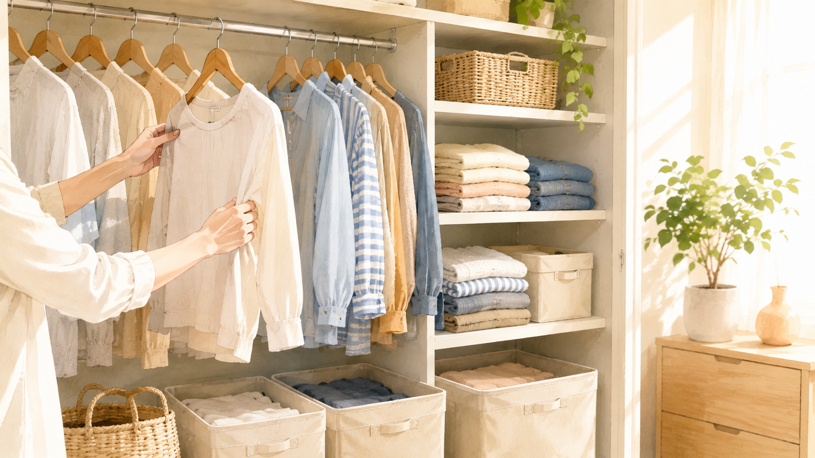 家族の服を使いやすく分ける