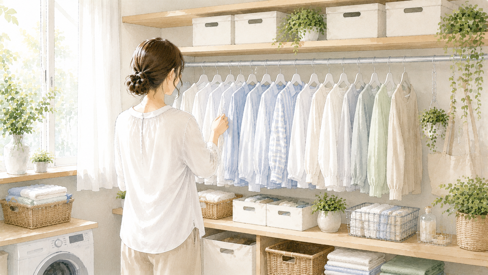使わないハンガーを整理する