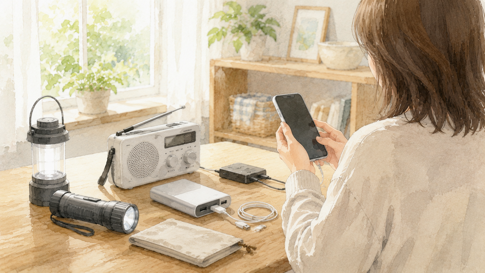 スマートフォンとメモを使った災害時の連絡準備