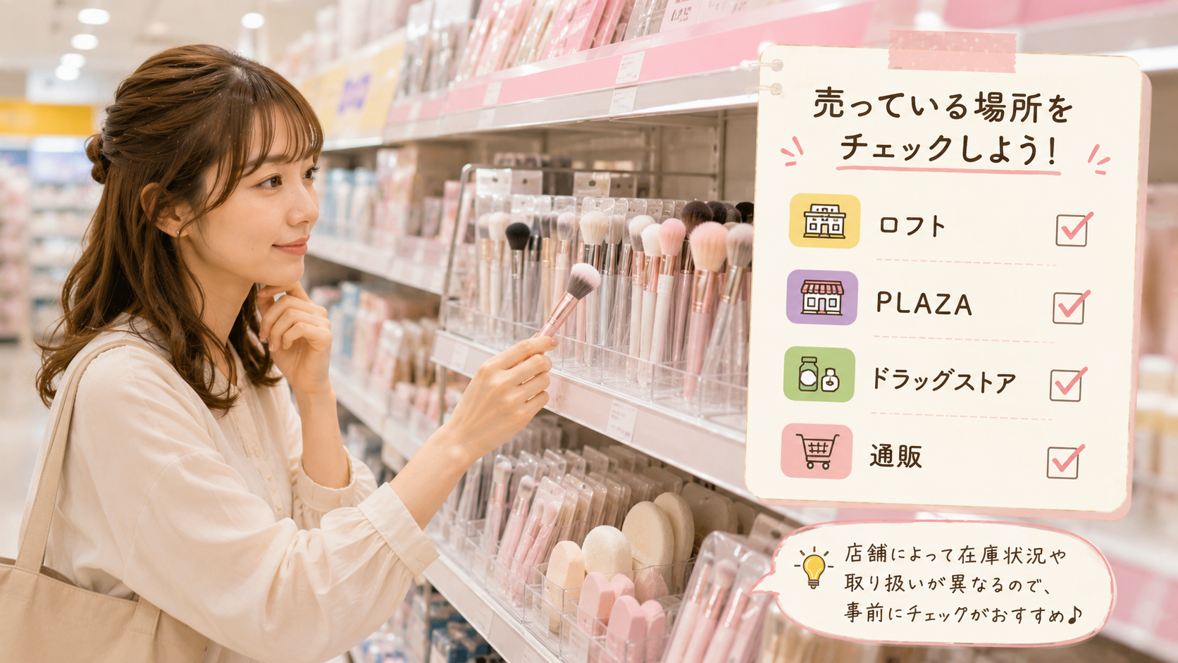 リファハートブラシの公式通販やロフト・PLAZAなどの販売先を確認するイメージ