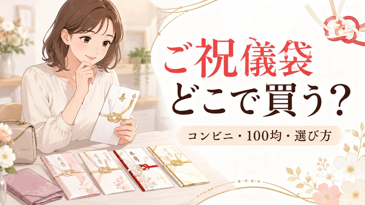結婚式用のご祝儀袋を選ぶ女性