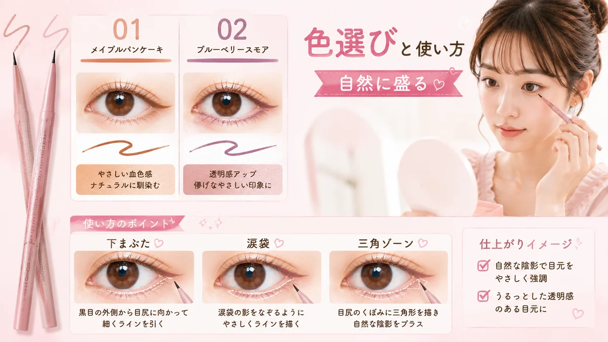 エアリーエクステンションライナーの01と02を比べる女性