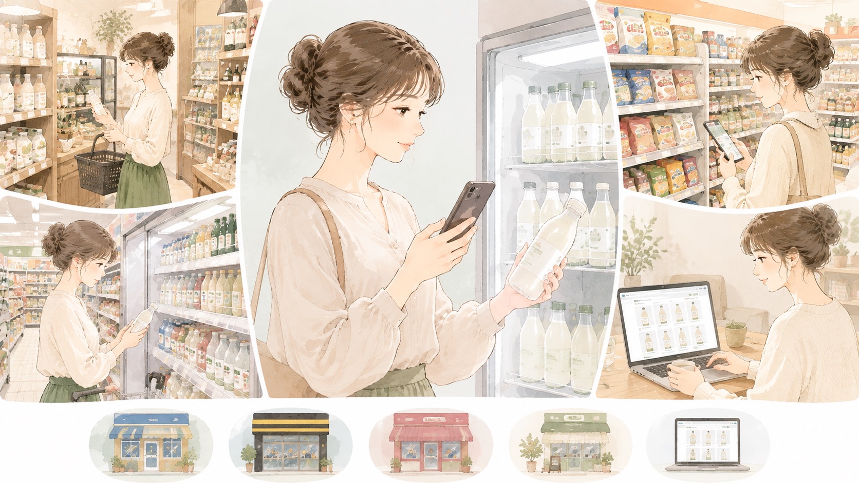 生マッコリを実店舗や通販で探すイメージ