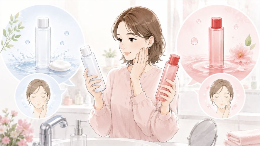 ふき取り化粧水の種類を比べて選ぶ女性