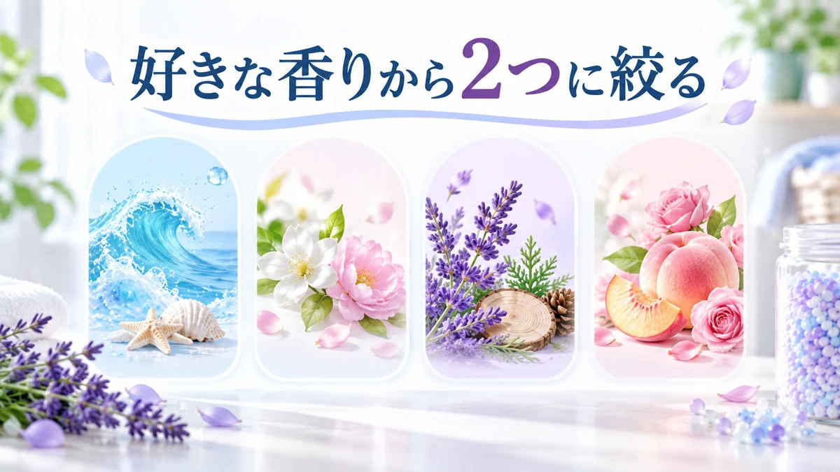 香りの違いは、好きな系統から候補を絞る