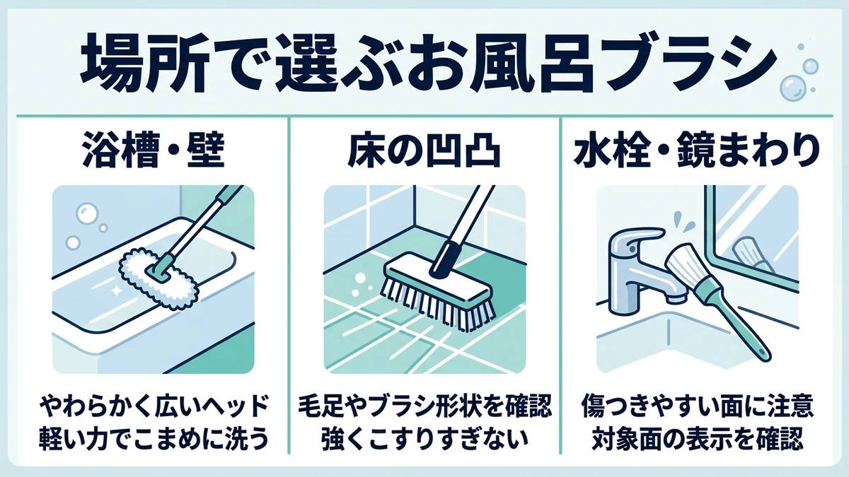 まずは「どこを、どの頻度で洗うか」で選ぶの図解