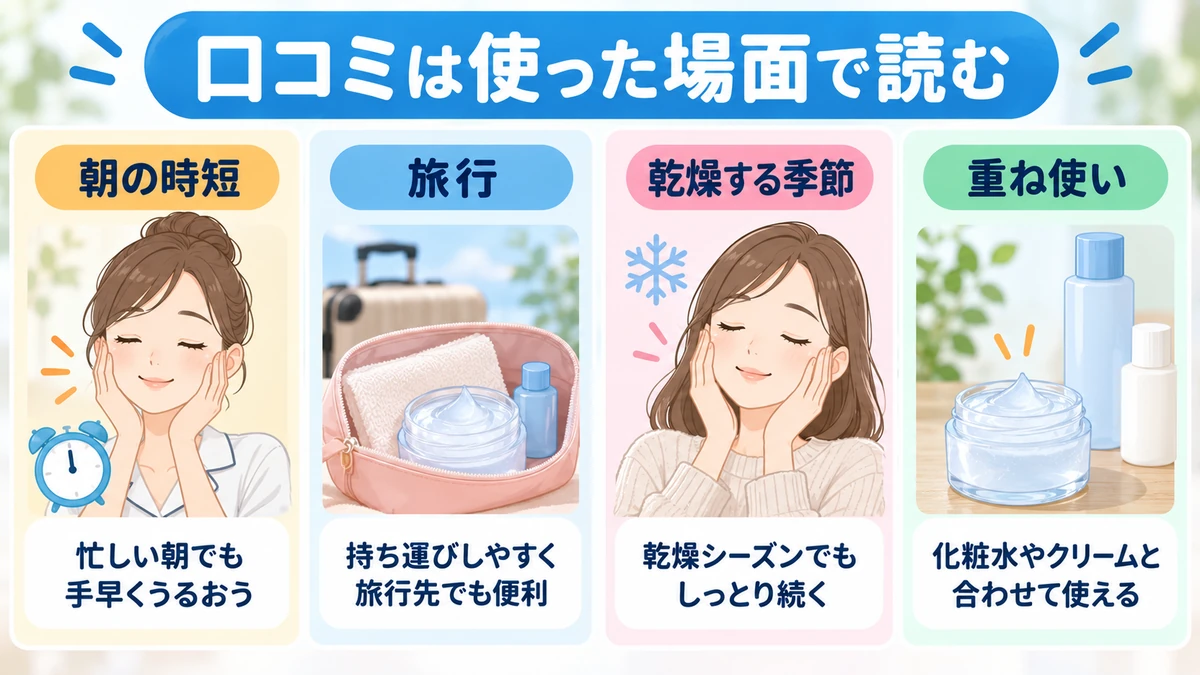 口コミを使った場面ごとに読む図解