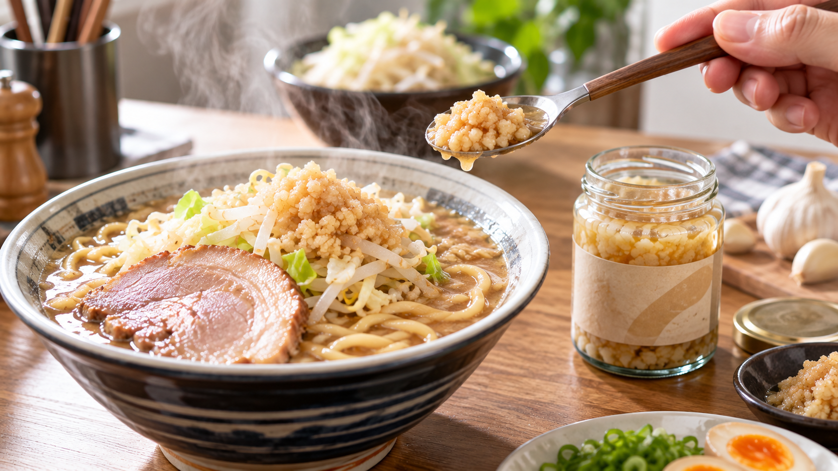 ラーメンへの少量使用と表示確認