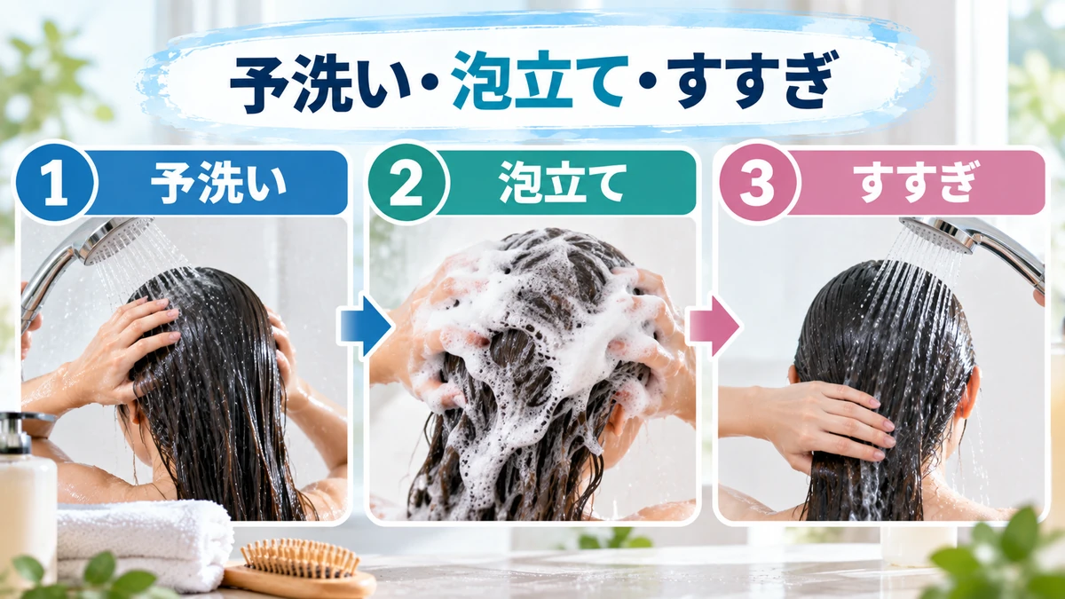髪質別に見る、一本で使いやすい場面と追加ケアを考える場面を分かりやすく示す図解画像
