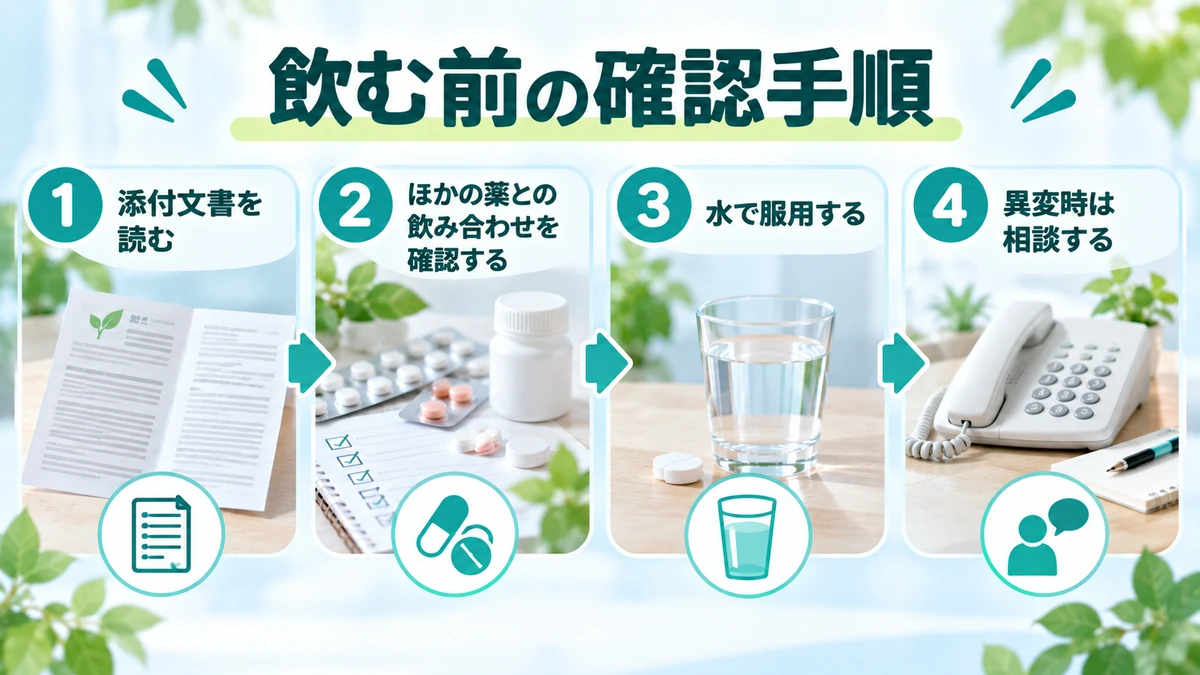 飲み方は年齢と回数の上限まで確認するを分かりやすく示す図解画像