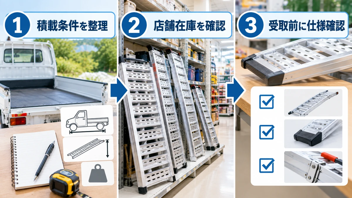 最初に決めるのは「どこで買うか」ではなく積み込み条件を分かりやすく示す図解画像